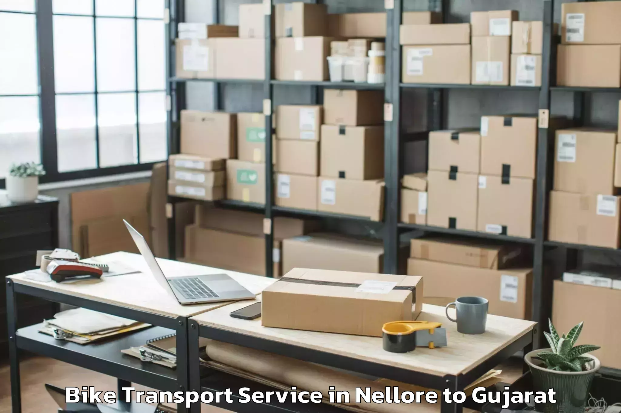 Book Nellore to Valod Bike Transport Online